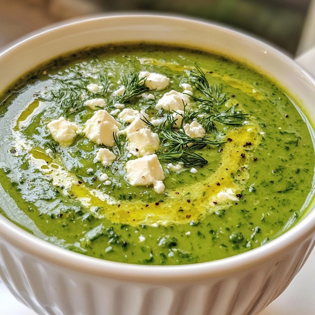 Creamy Soup Spinach and Feta Velouté Delight