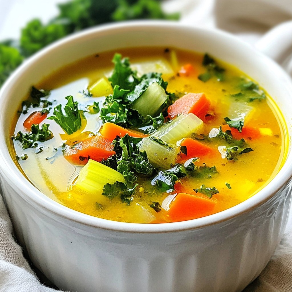 Turmeric Ginger Vegetable Broth for Wellness Boost