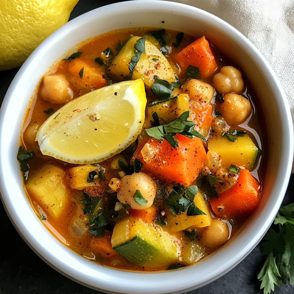 Hearty Moroccan Chickpea and Vegetable Stew Recipe