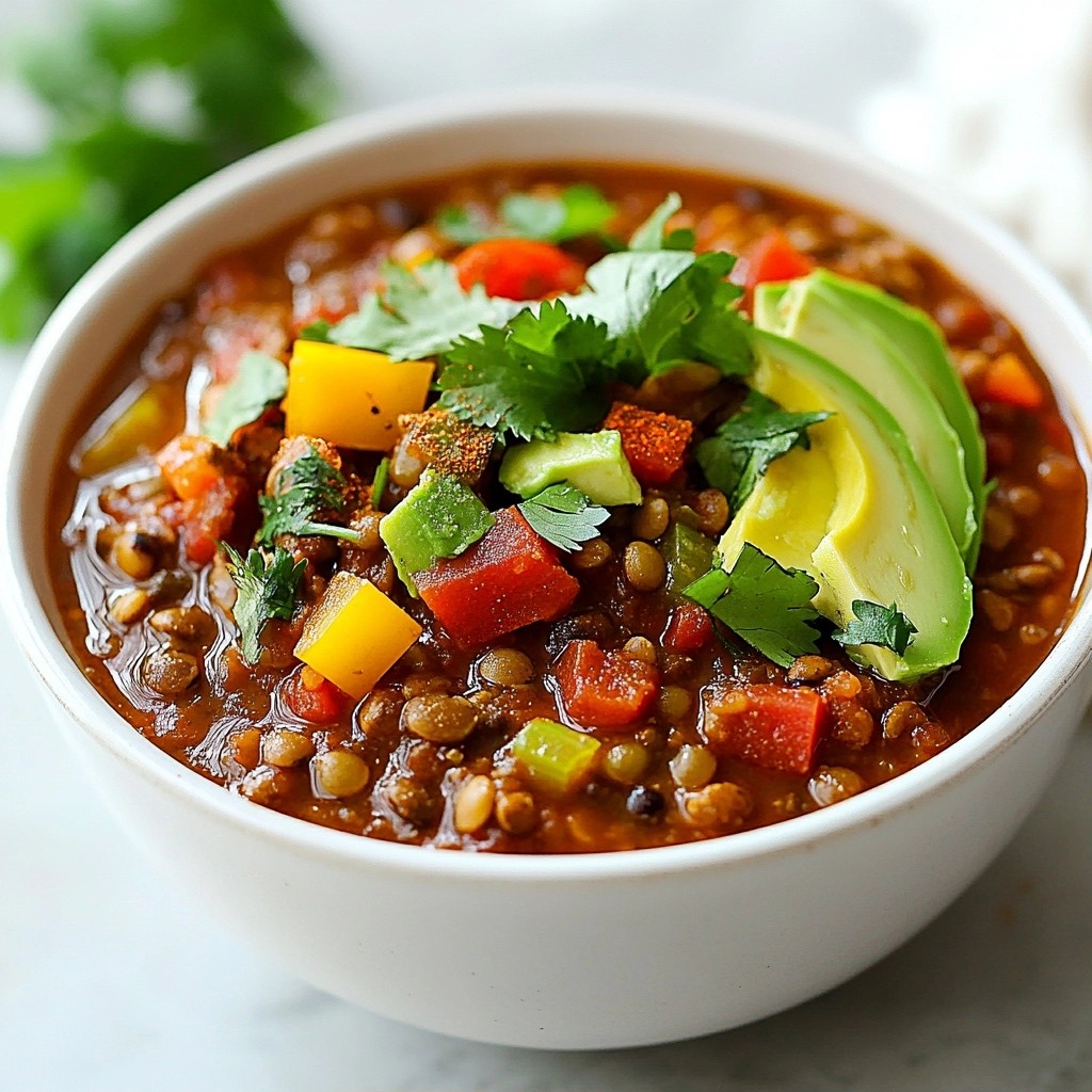 Hearty Lentil and Red Bean Chili Delight Recipe