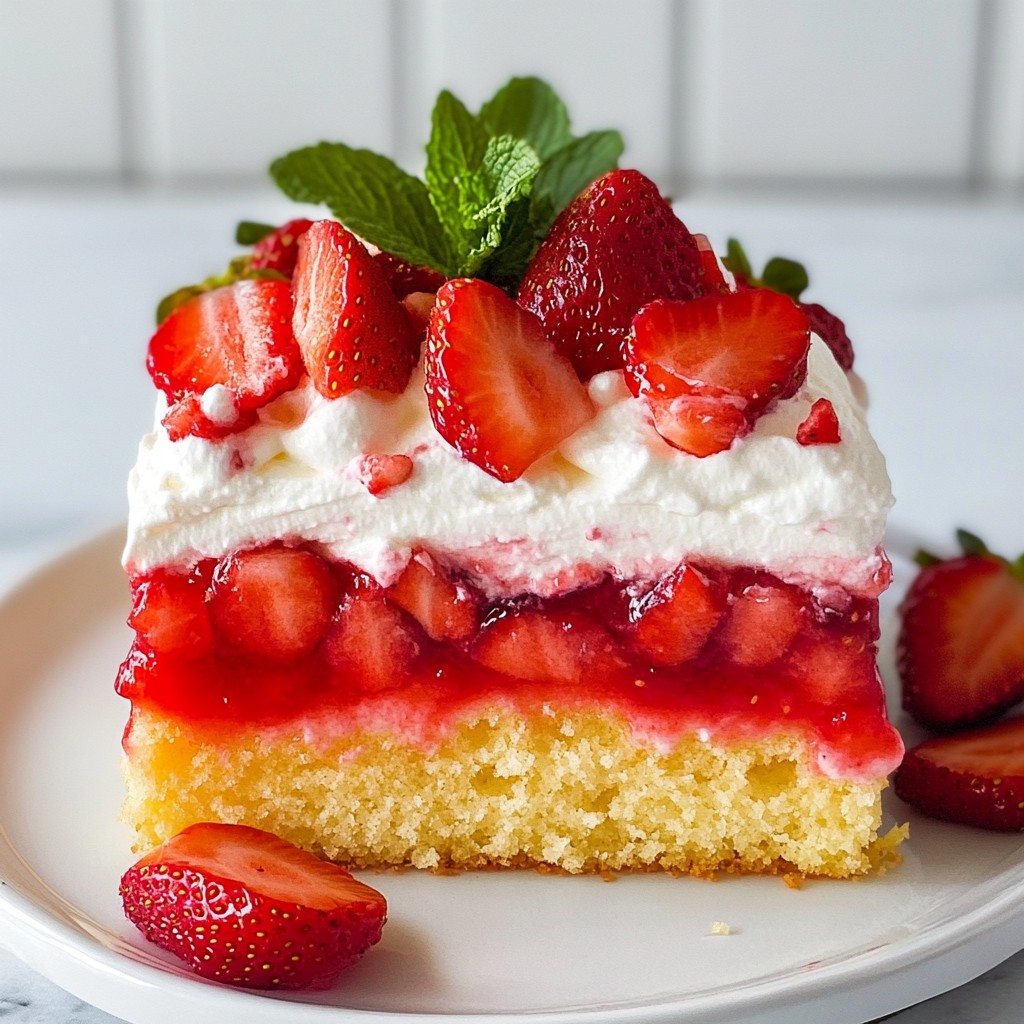 Strawberry Shortcake Poke Cake Delicious Layered Treat