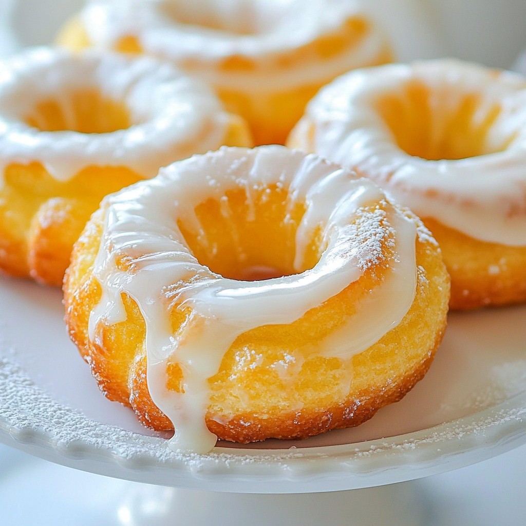Baked French Crullers with Vanilla Glaze Delight