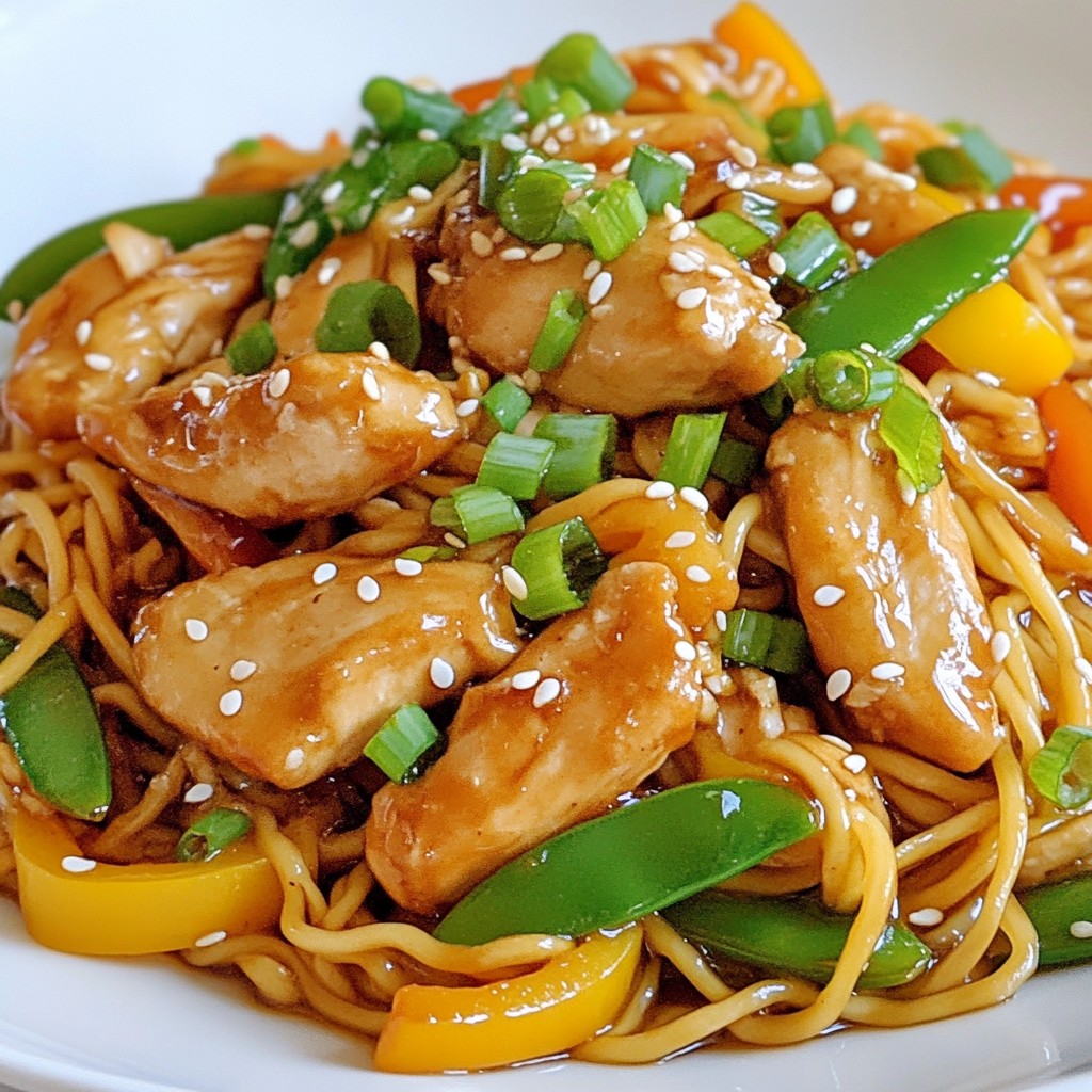 Garlic Chicken Lo Mein Flavorful Dinner Delight