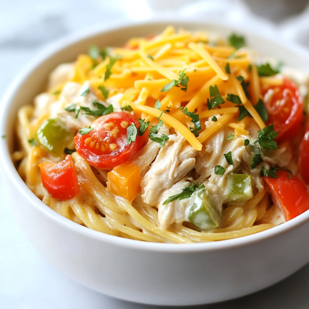 Southern Creamy Chicken Spaghetti Easy and Tasty Meal