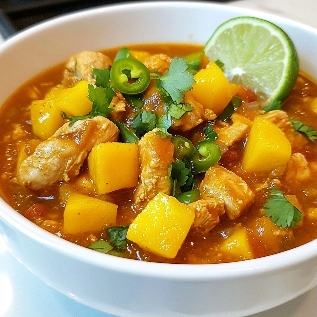 Zesty Mango and Jalapeño Chicken Chili Delight