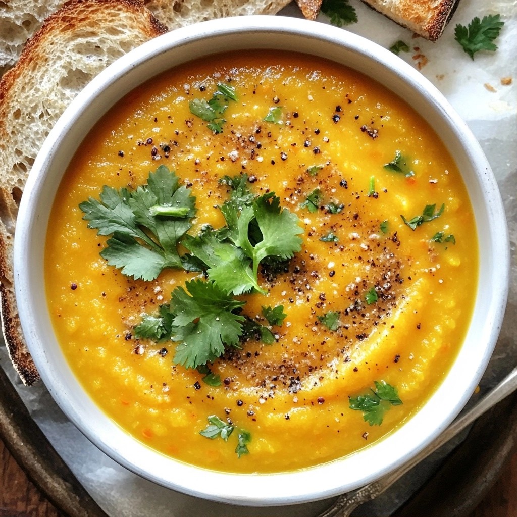 Healthy Carrot and Lentil Soup with Cumin Recipe
