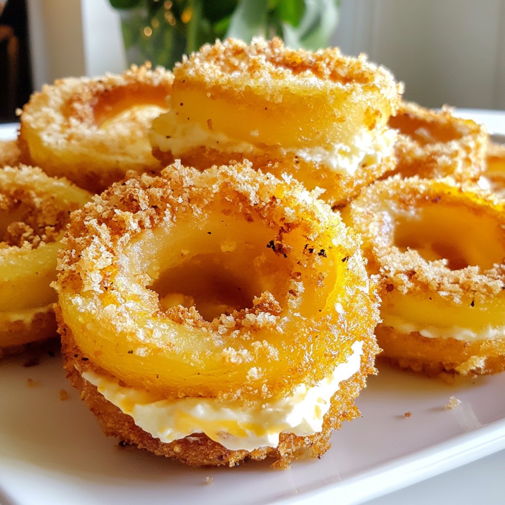 Jalapeño Popper Stuffed Onion Rings Delicious Snack