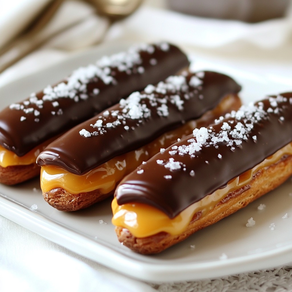 Salted Caramel Chocolate Éclairs Indulge and Enjoy