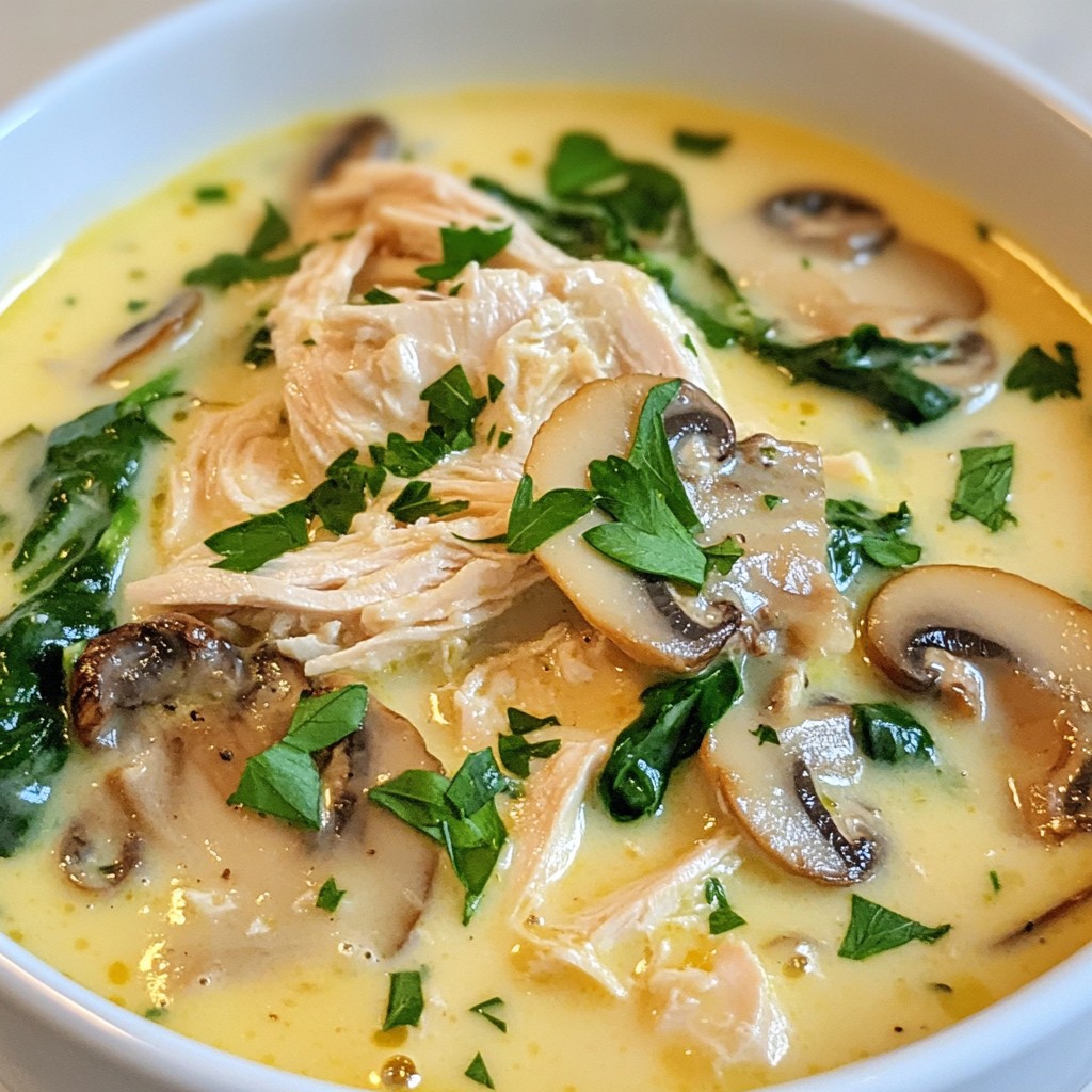 Rotisserie Chicken Mushroom Soup Comforting Delight