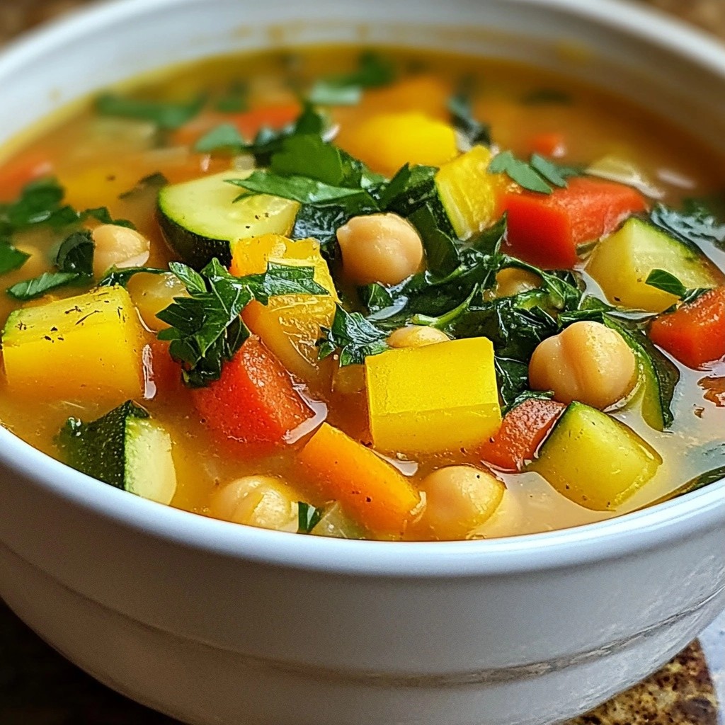 Hearty Vegetable Stew with Chickpeas and Spinach Nourishment