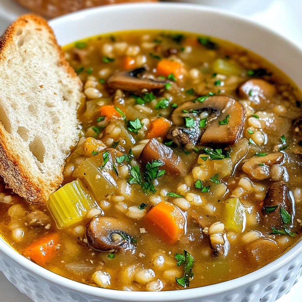 Savory Mushroom and Barley Stew Hearty Comfort Meal