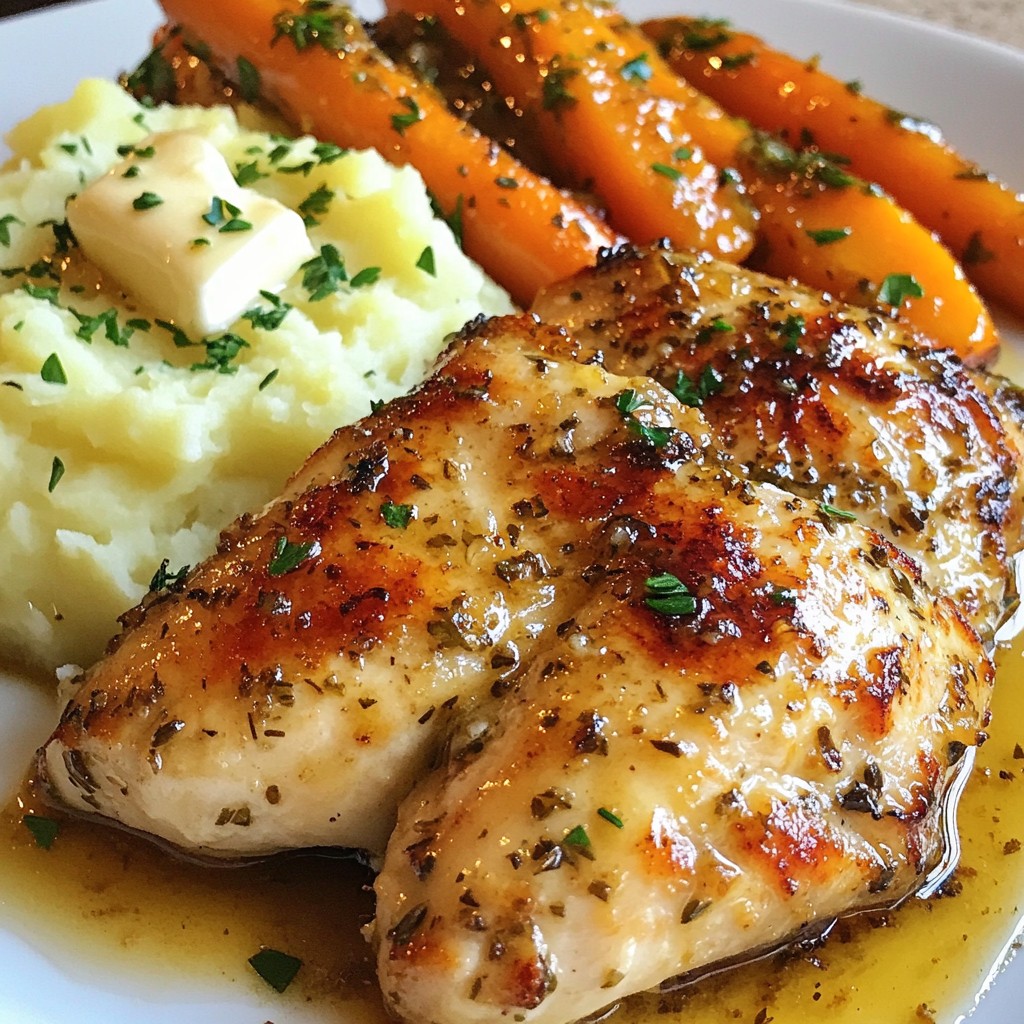 Garlic Herb Chicken with Mashed Potatoes Delight