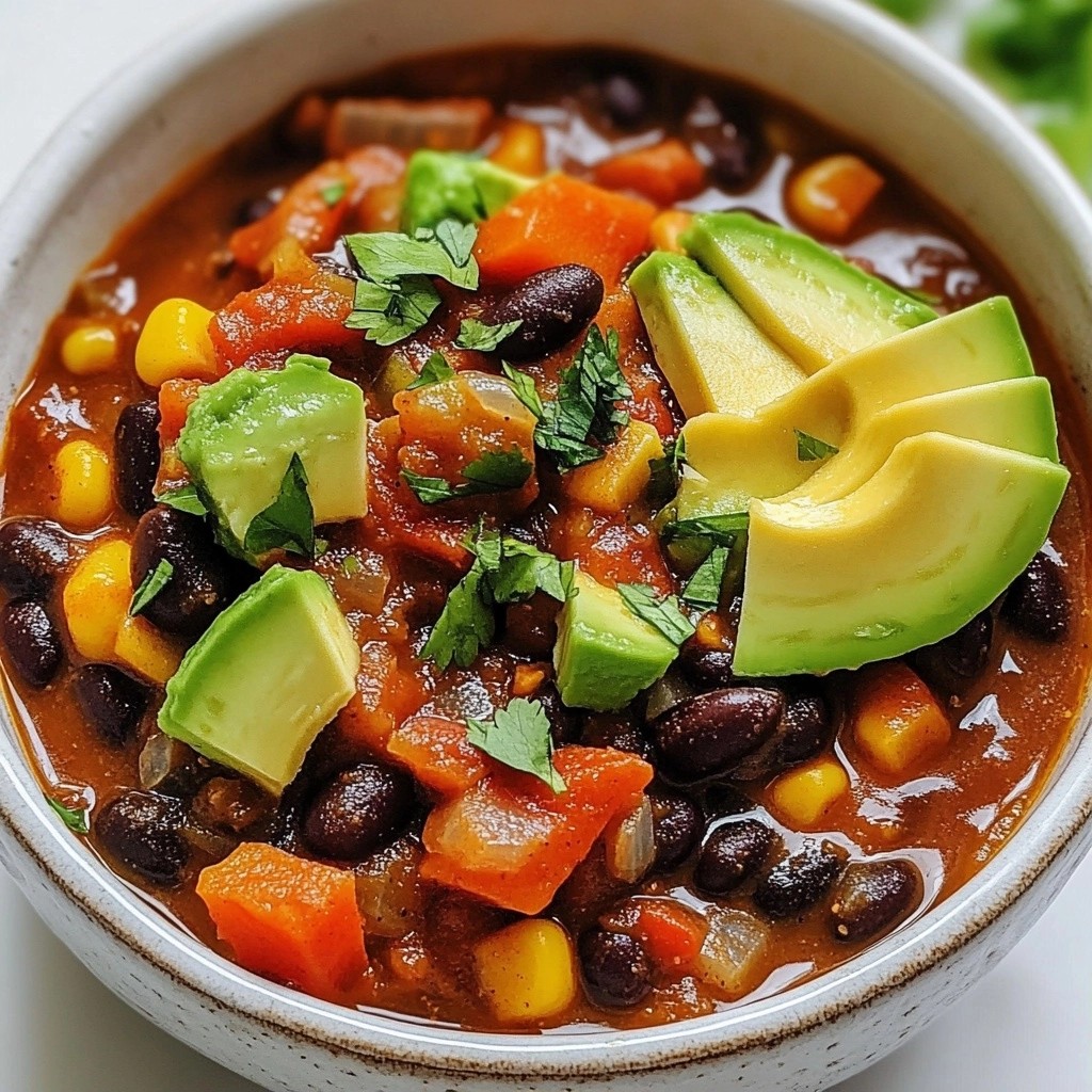 Smoky Vegetarian Black Bean Chili Flavorful Delight