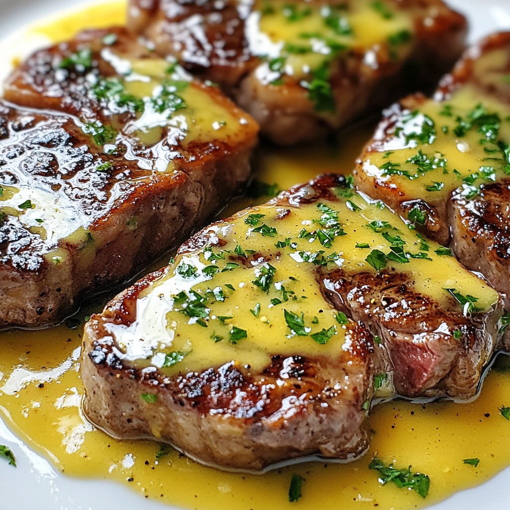 Savory Garlic Butter Steak with Parmesan Cream Dish