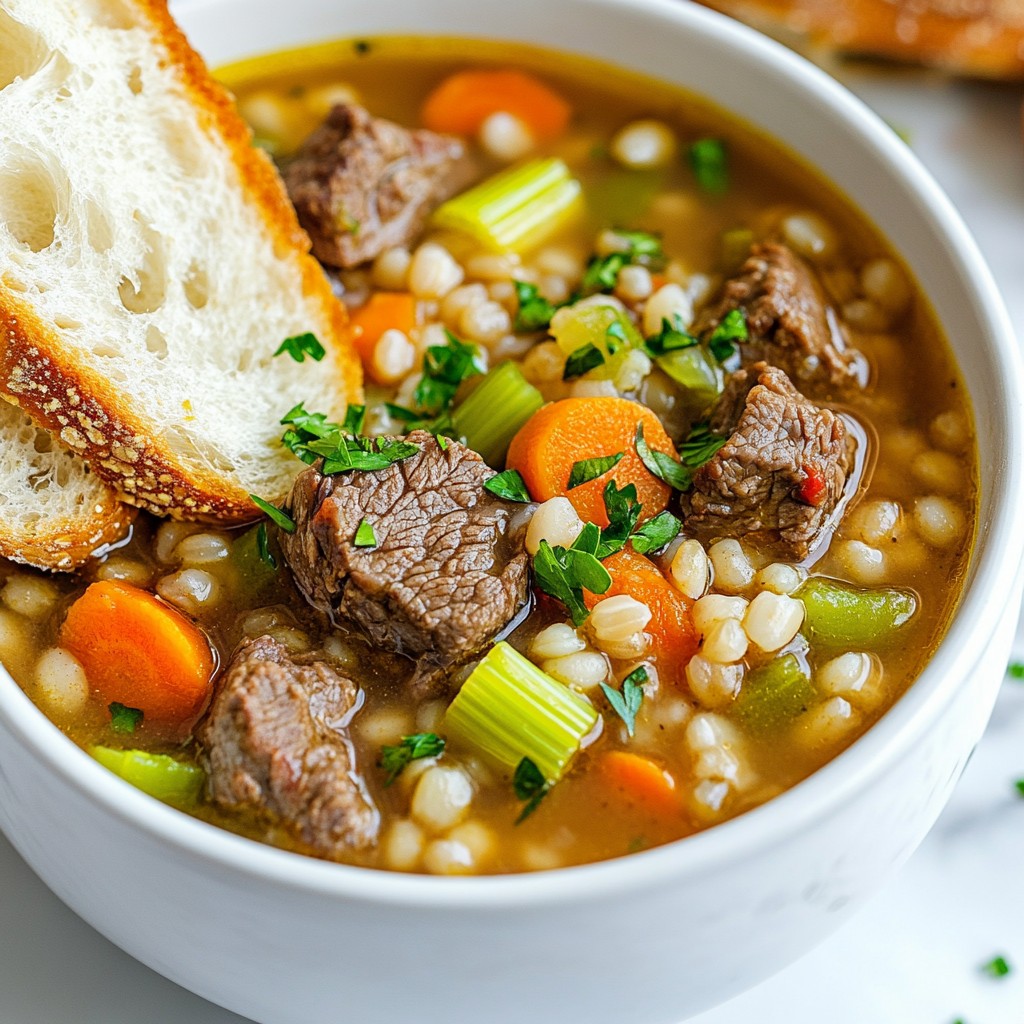 Hearty Beef and Barley Stew Comfort Food Recipe