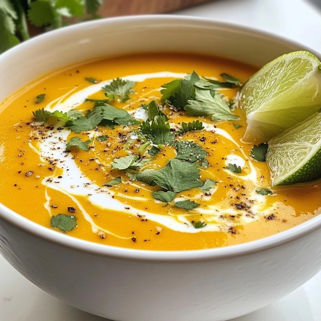 Vegan Carrot and Ginger Soup with Lentils Delight