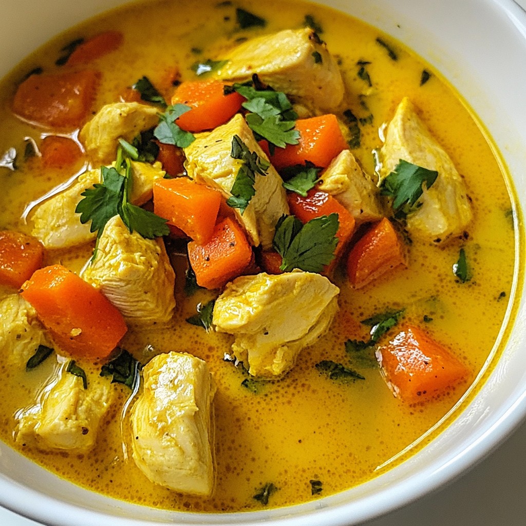 Spicy Chicken and Vegetable Curry Soup Delight