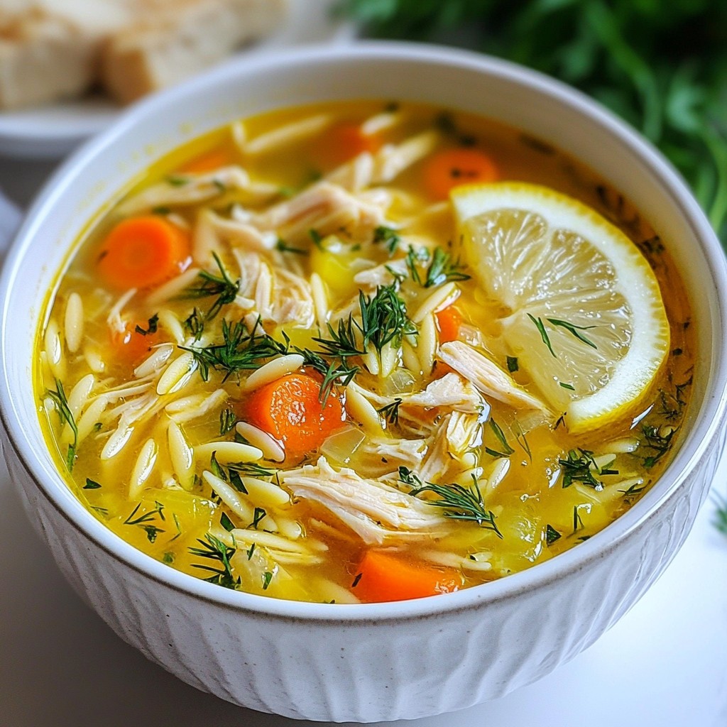 Lemon Herb Chicken Soup with Orzo Delicious Recipe