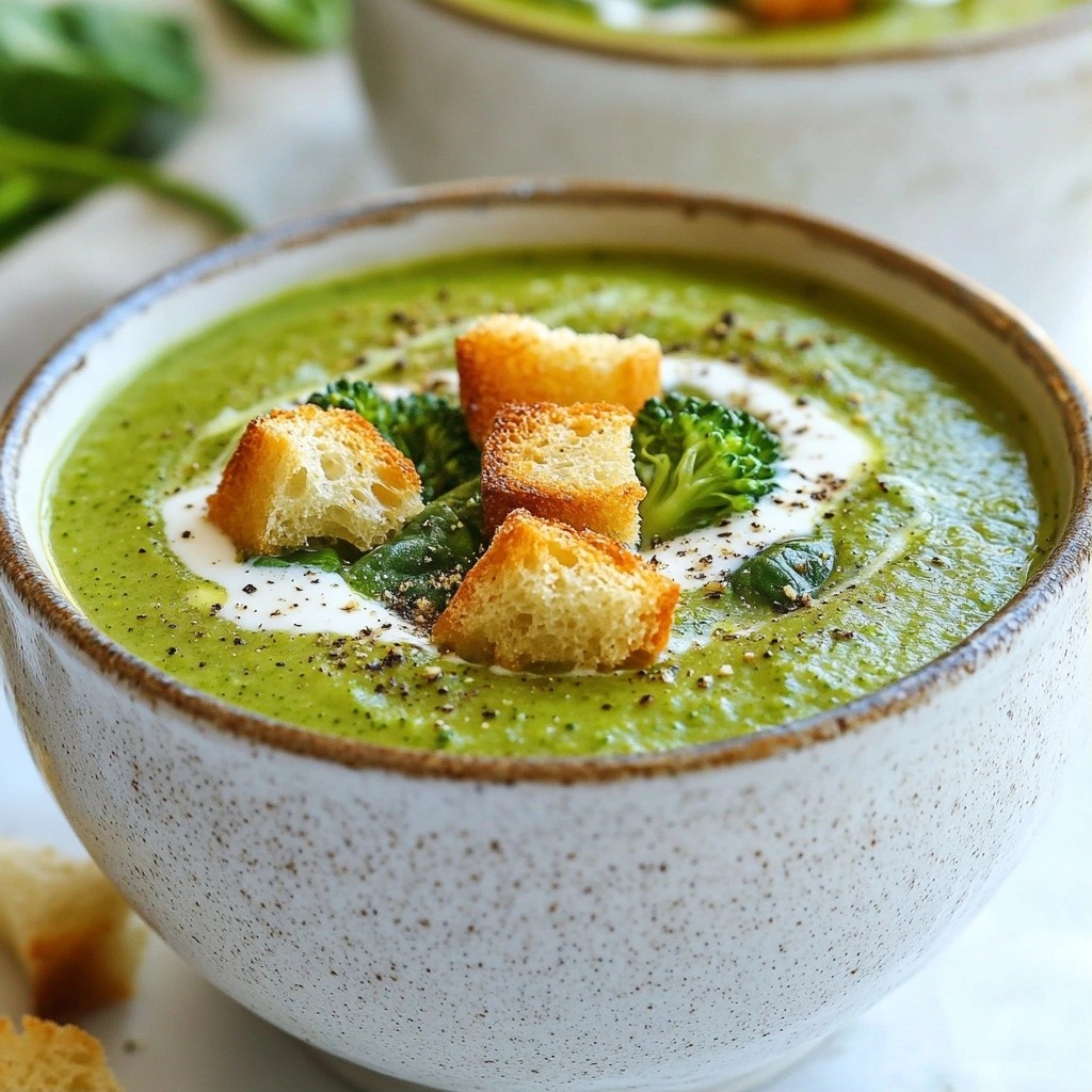 Creamy Soup Broccoli and Spinach Delight Recipe