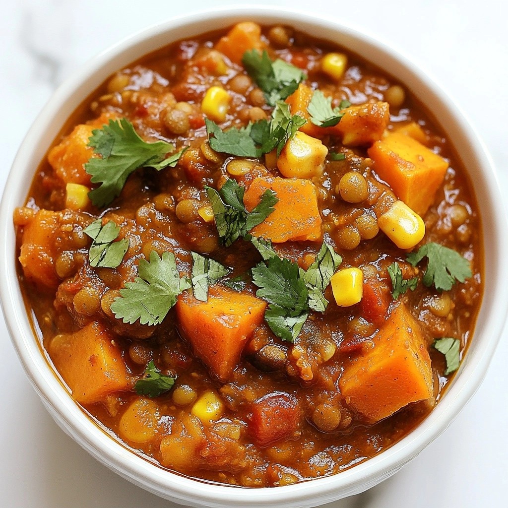 Smoky Lentil and Sweet Potato Chili Flavorful Meal