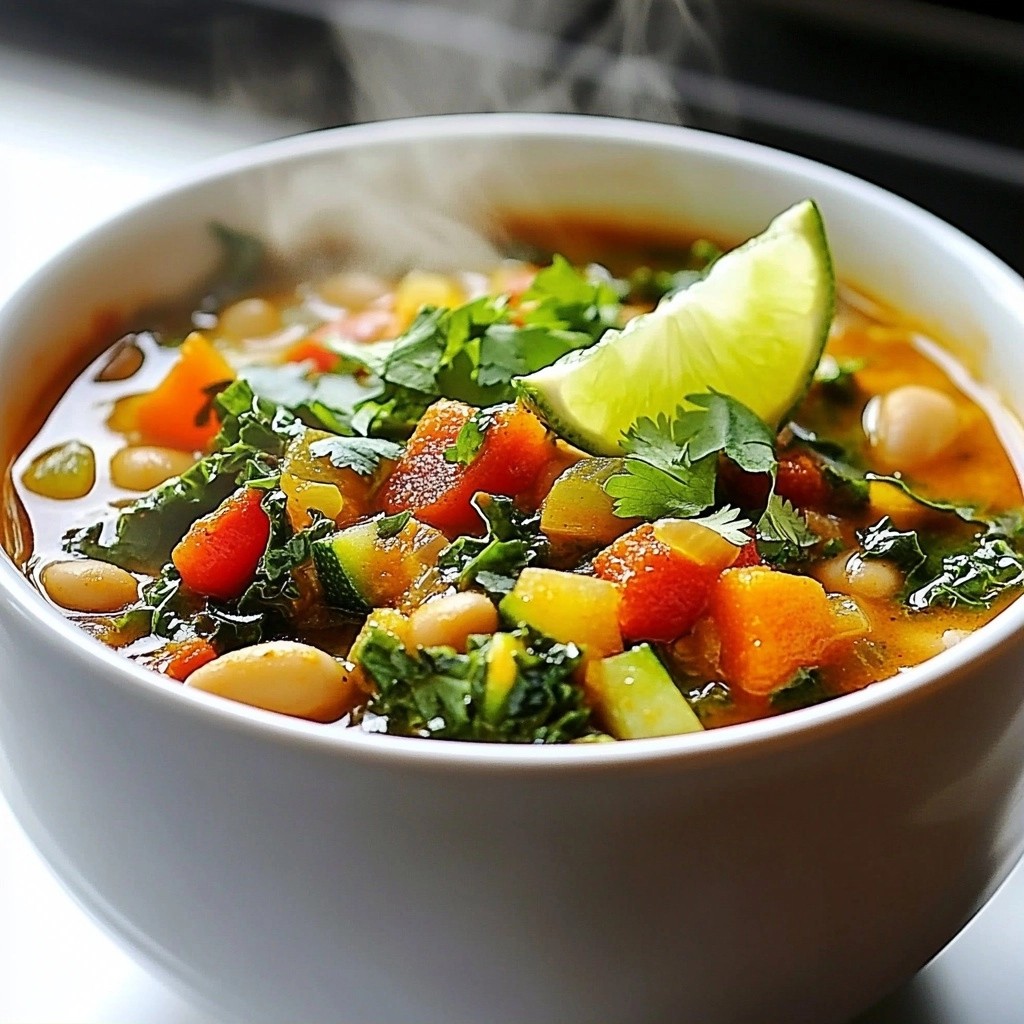 Spicy Vegetarian White Bean and Kale Chili Delight