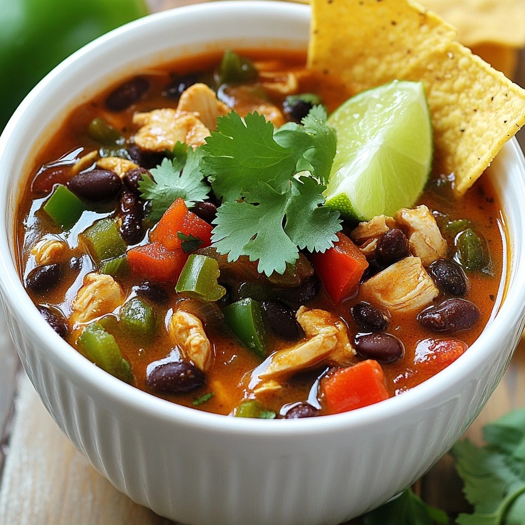 Spicy Chicken and Bean Soup with Cilantro Delight