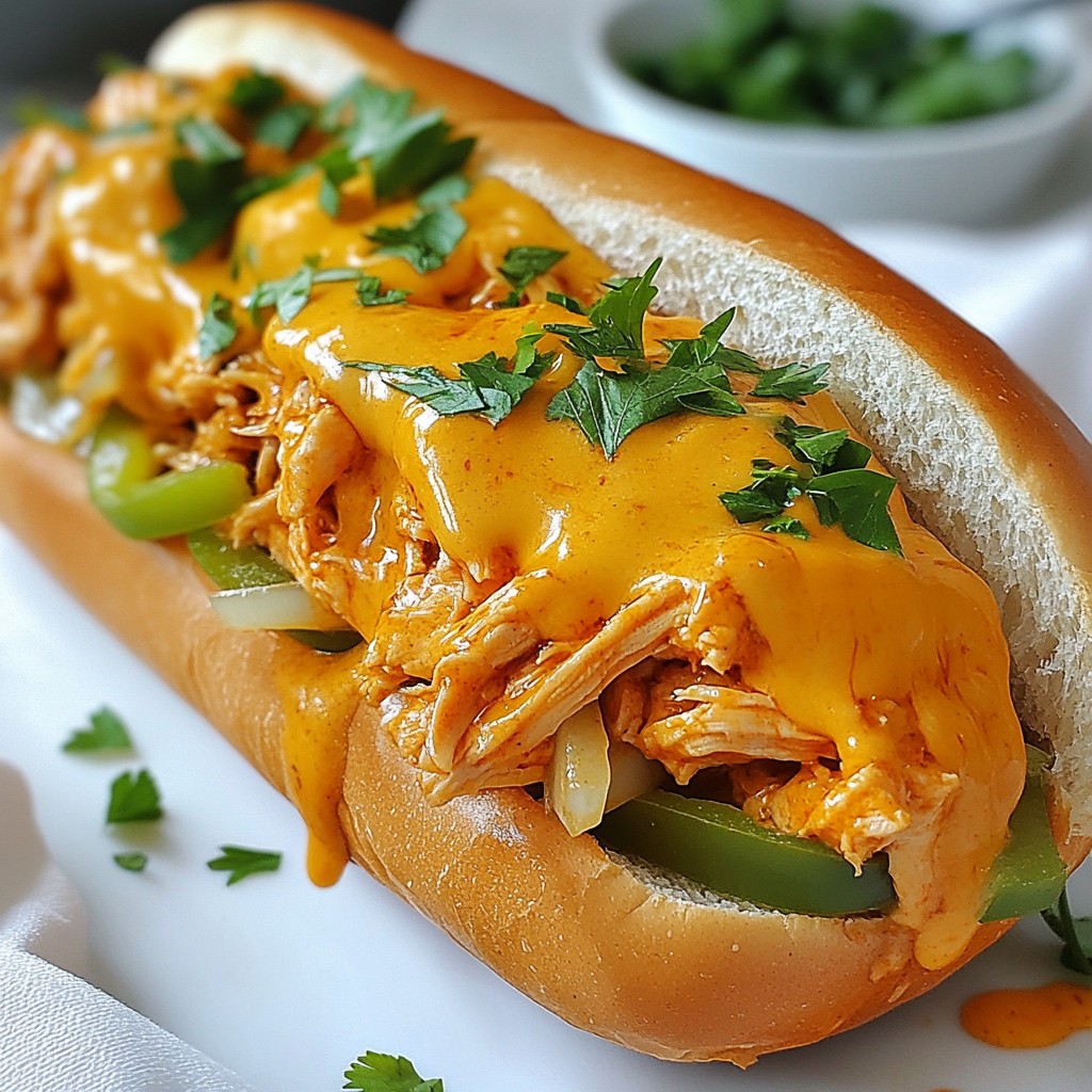 Buffalo Chicken Cheesesteak Flavorful and Savory Meal