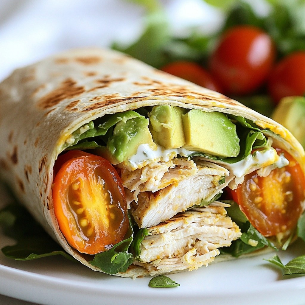 Avocado Chicken Wraps Flavorful and Healthy Meal
