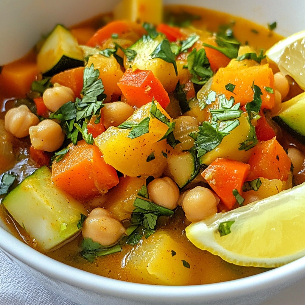 Hearty Moroccan Chickpea and Vegetable Stew Recipe