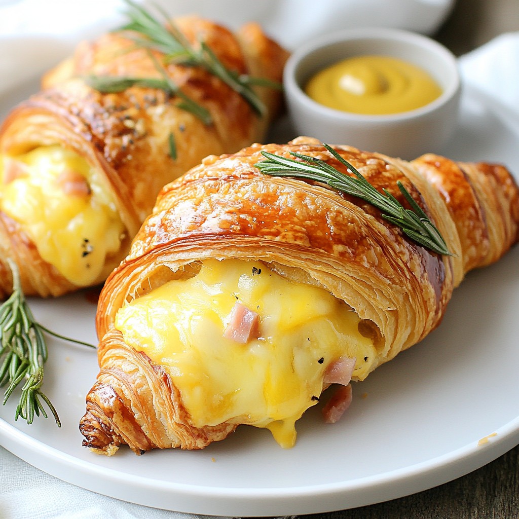 Baked Ham & Cheese Croissants Delightful and Easy Recipe