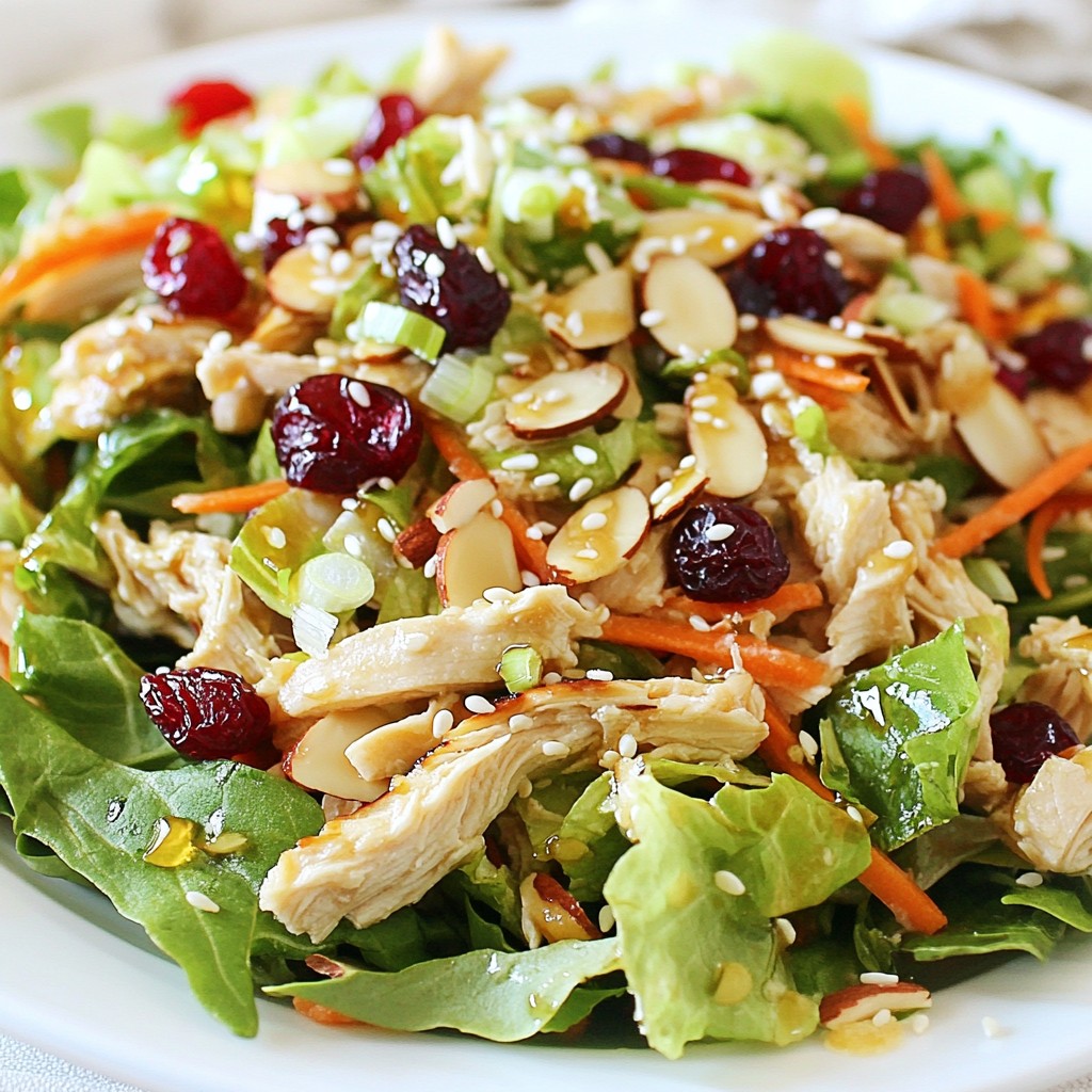 Min Asian Chicken Cranberry Salad Flavorful Delight