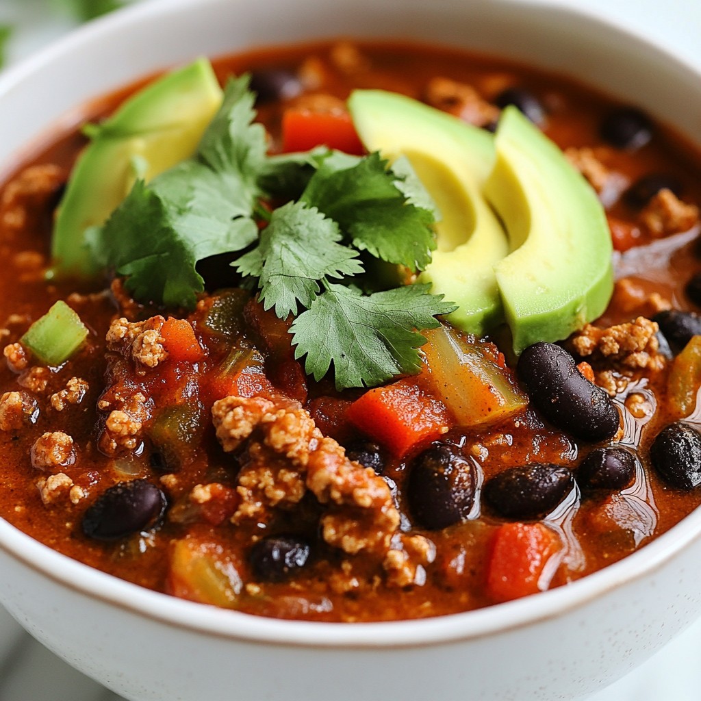 Spicy Black Bean and Turkey Chili Flavorful Recipe
