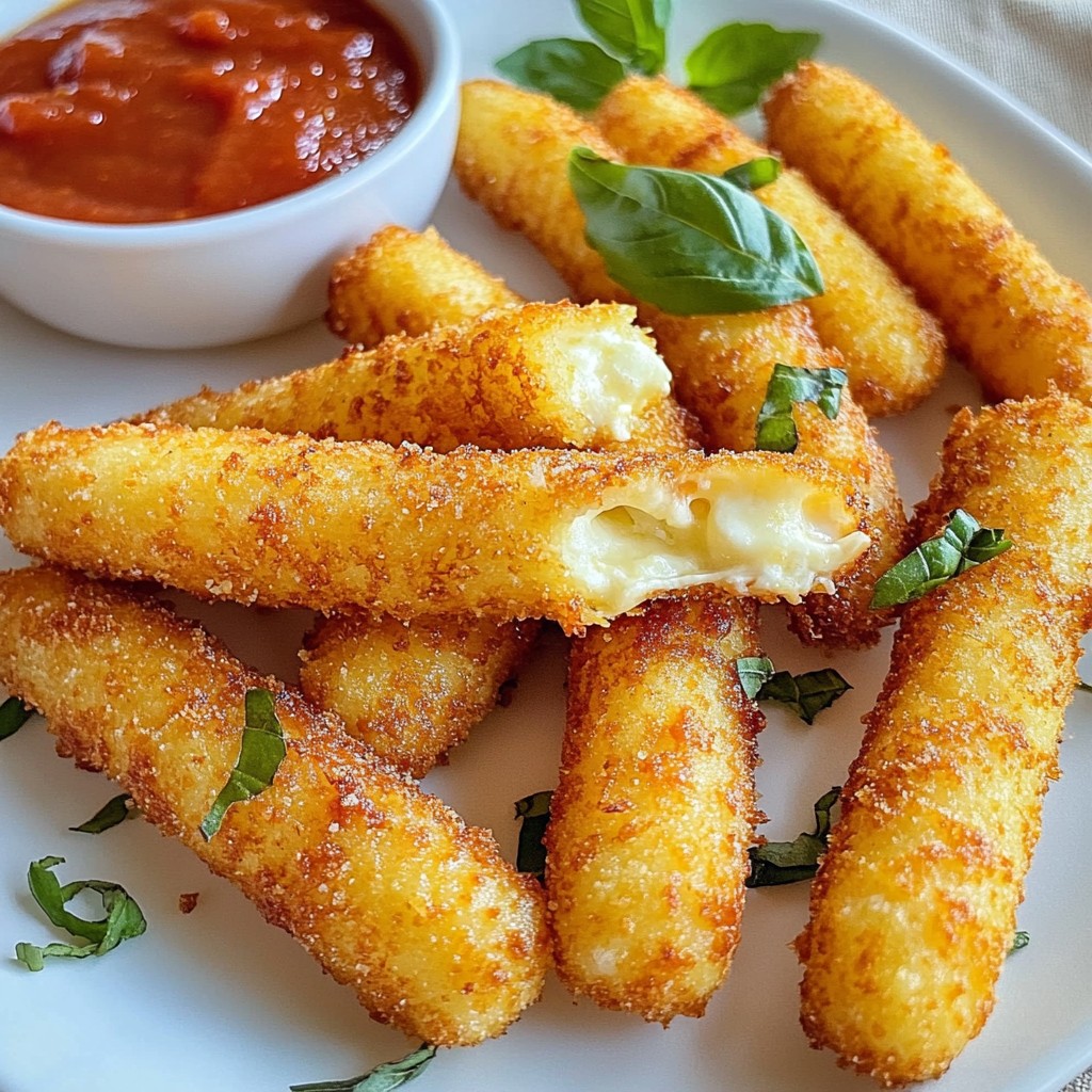 Crispy Mozzarella Sticks with Marinara Simple Recipe