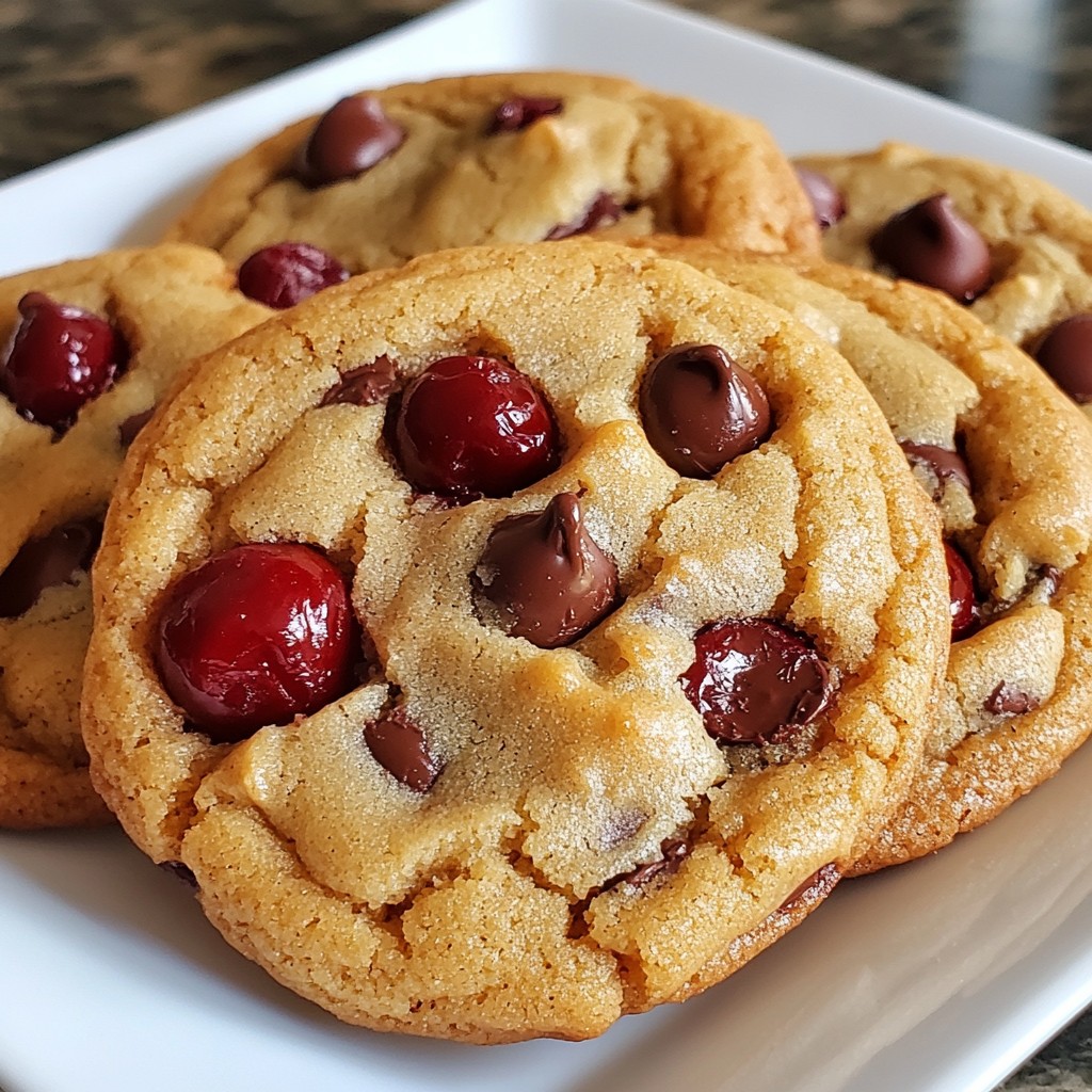 Maraschino Cherry Chocolate Chip Cookies Delight