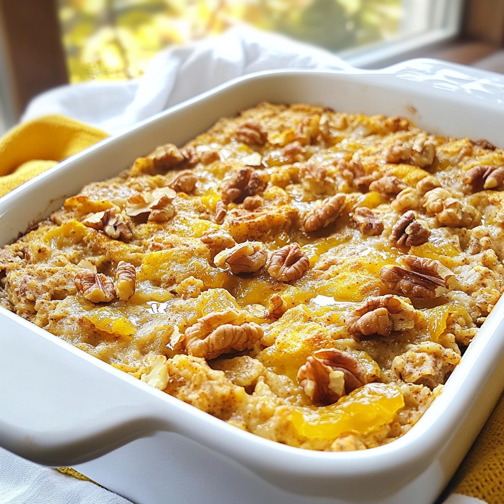 Pumpkin Spice Baked Oatmeal Warm and Cozy Breakfast
