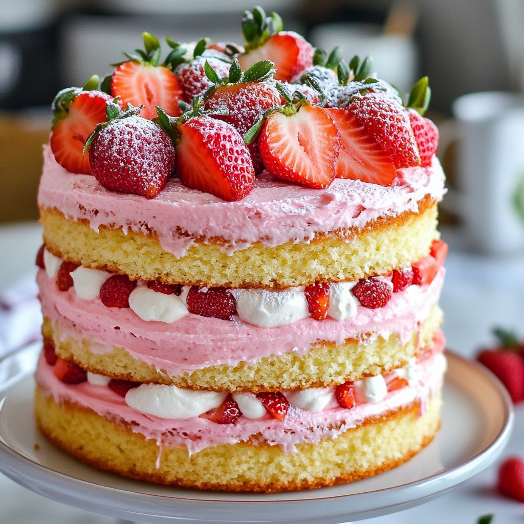 Moist Strawberry Vanilla Cake Delightful and Easy Recipe