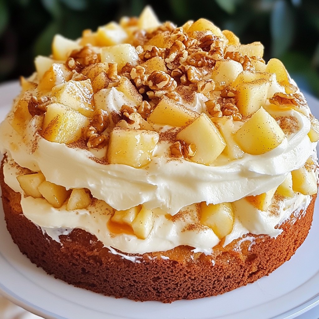 Fresh Apple Cake with Cream Cheese Frosting Delight