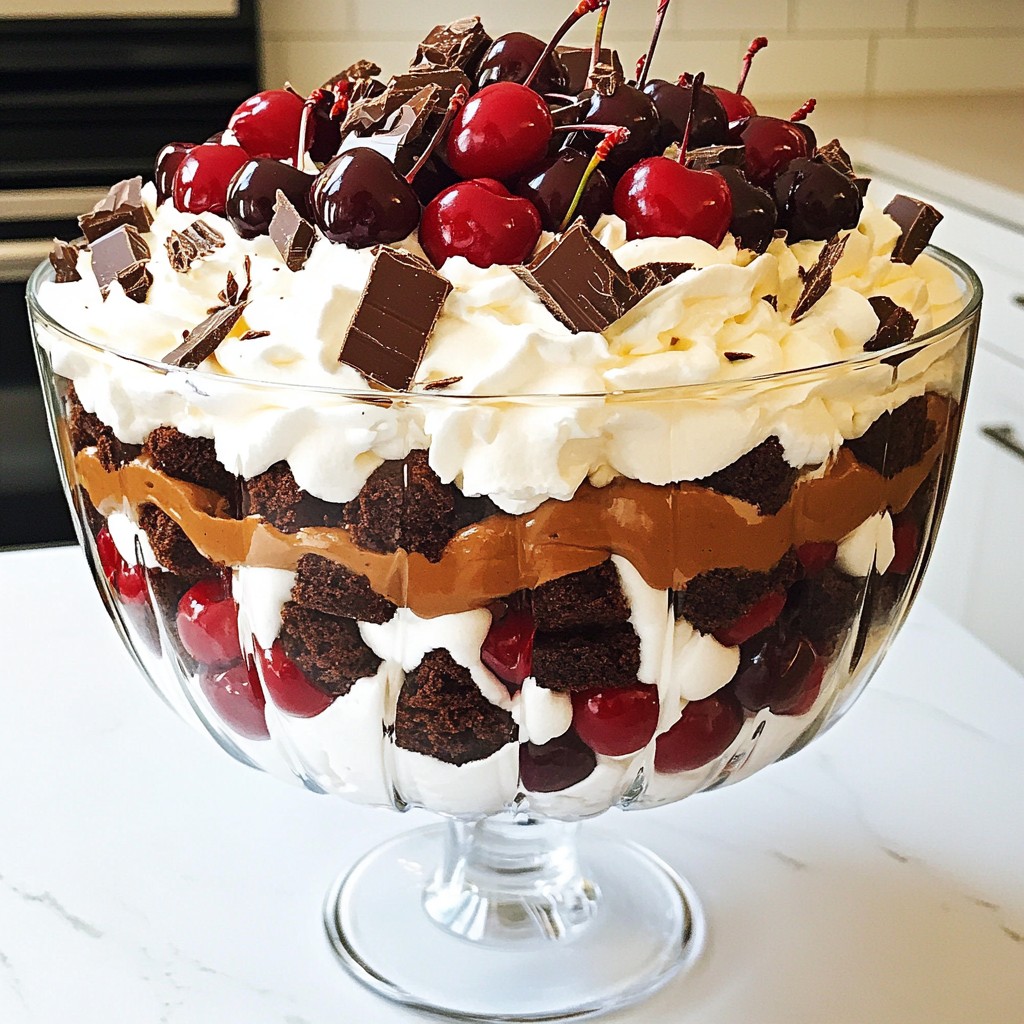 Black Forest Holiday Trifle Indulgent Dessert Recipe