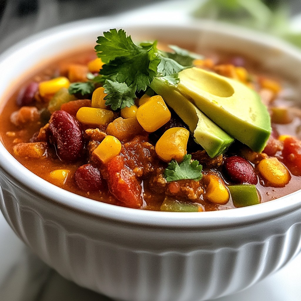Spicy Chili with Kidney Beans and Corn Recipe Delight