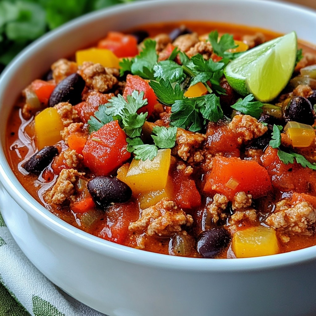 Spicy Black Bean and Turkey Chili Flavorful Comfort Dish