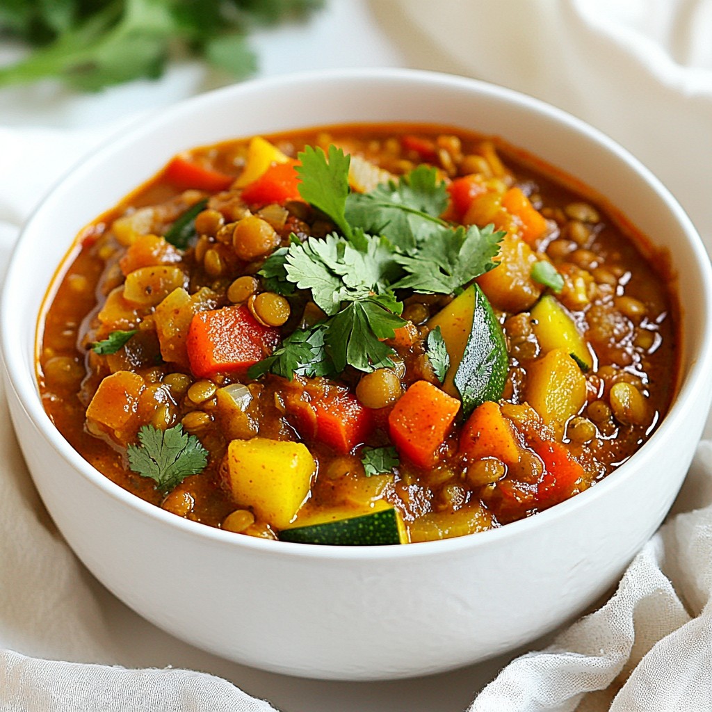 Vegan Lentil and Vegetable Chili Rich and Hearty Dish
