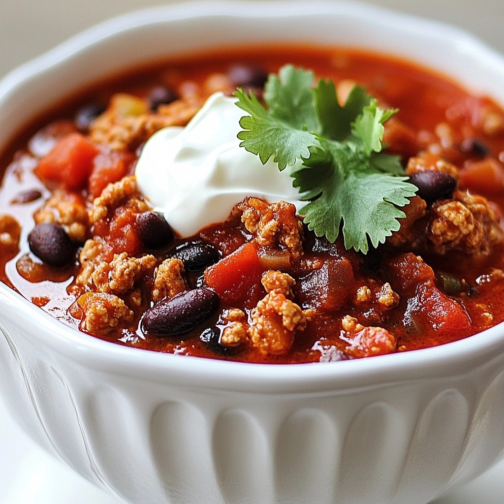 Fire-Roasted Tomato and Turkey Chili Delightful Meal