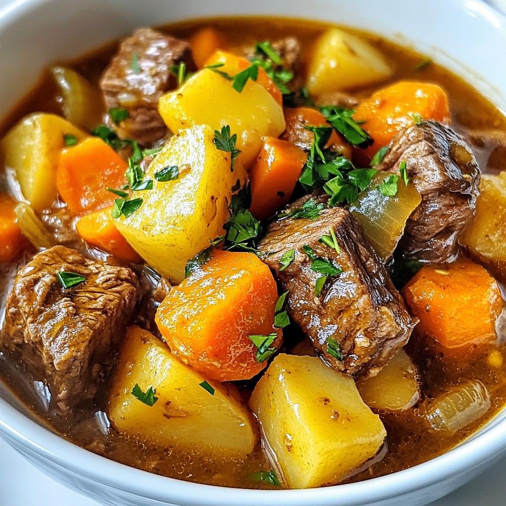 Savory Beef and Root Vegetable Stew Simple Recipe