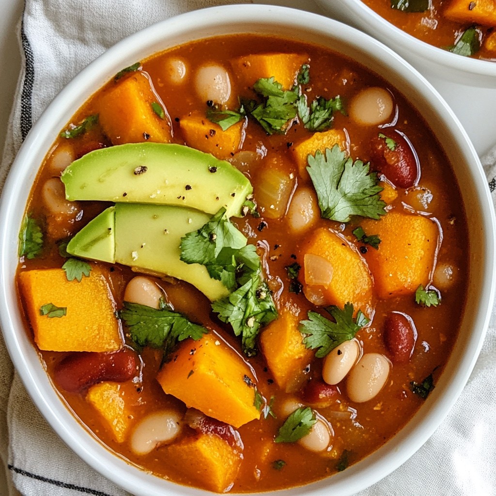 Vegetarian White Bean and Sweet Potato Chili Recipe