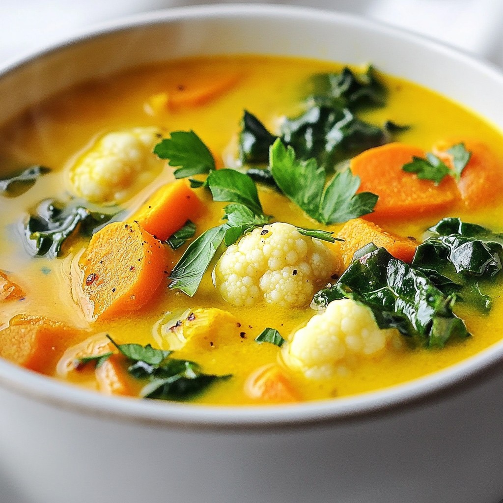 Golden Detox Veggie Soup Packed with Nutrients