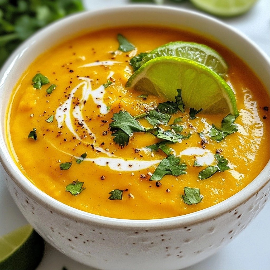 Gingered Sweet Potato and Coconut Bisque Delight
