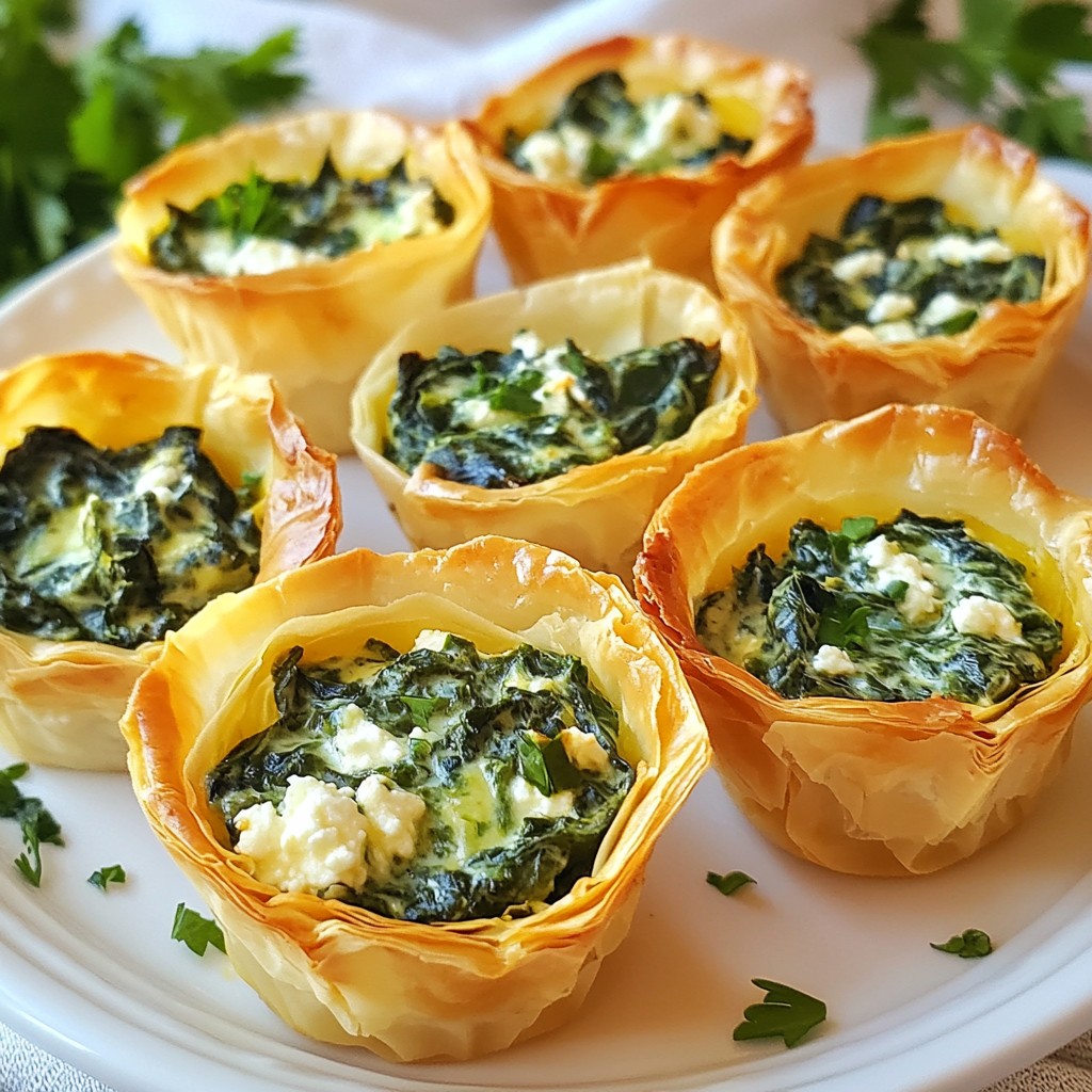 Spinach Feta Phyllo Cups Quick and Tasty Appetizer