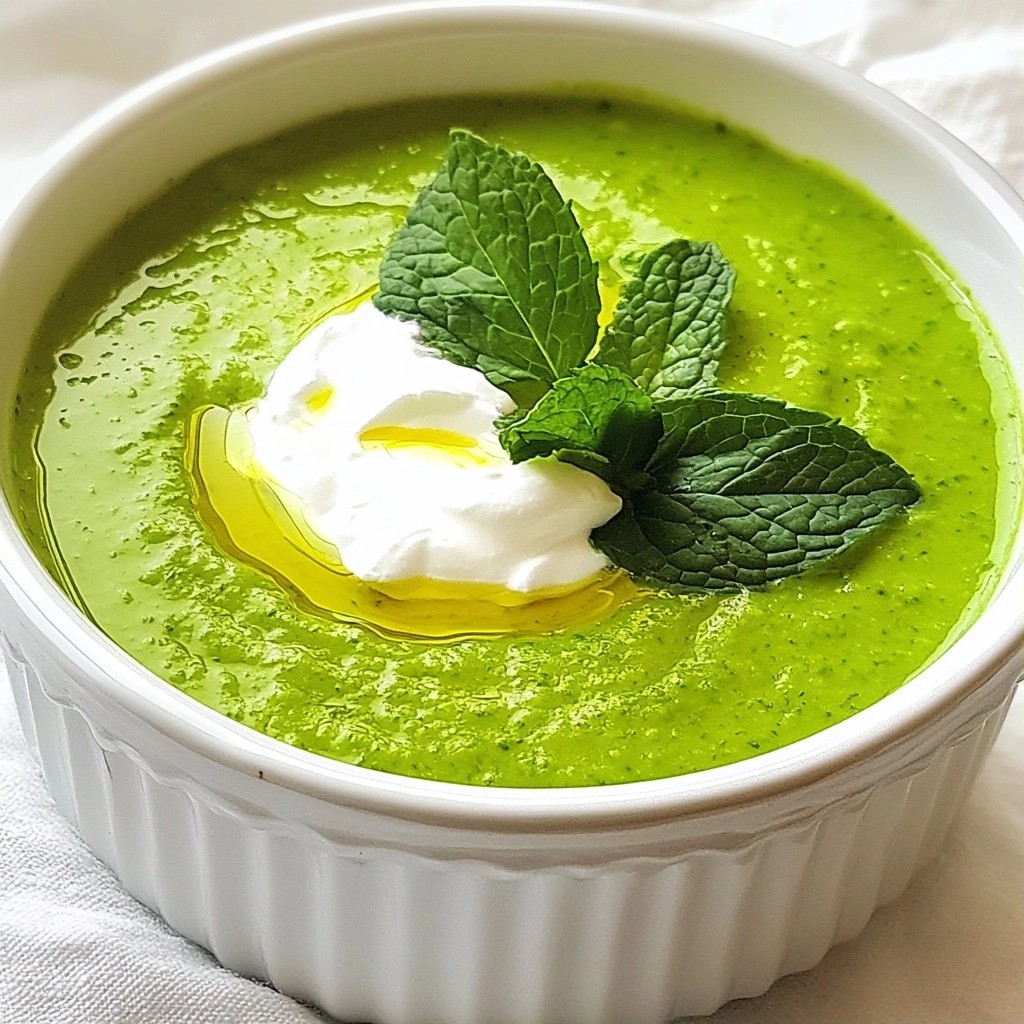 Detox Green Pea and Mint Broth Refreshing Cleanse Soup