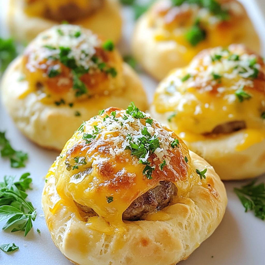 Garlic Parmesan Cheeseburger Bombs Tasty and Fun Bite