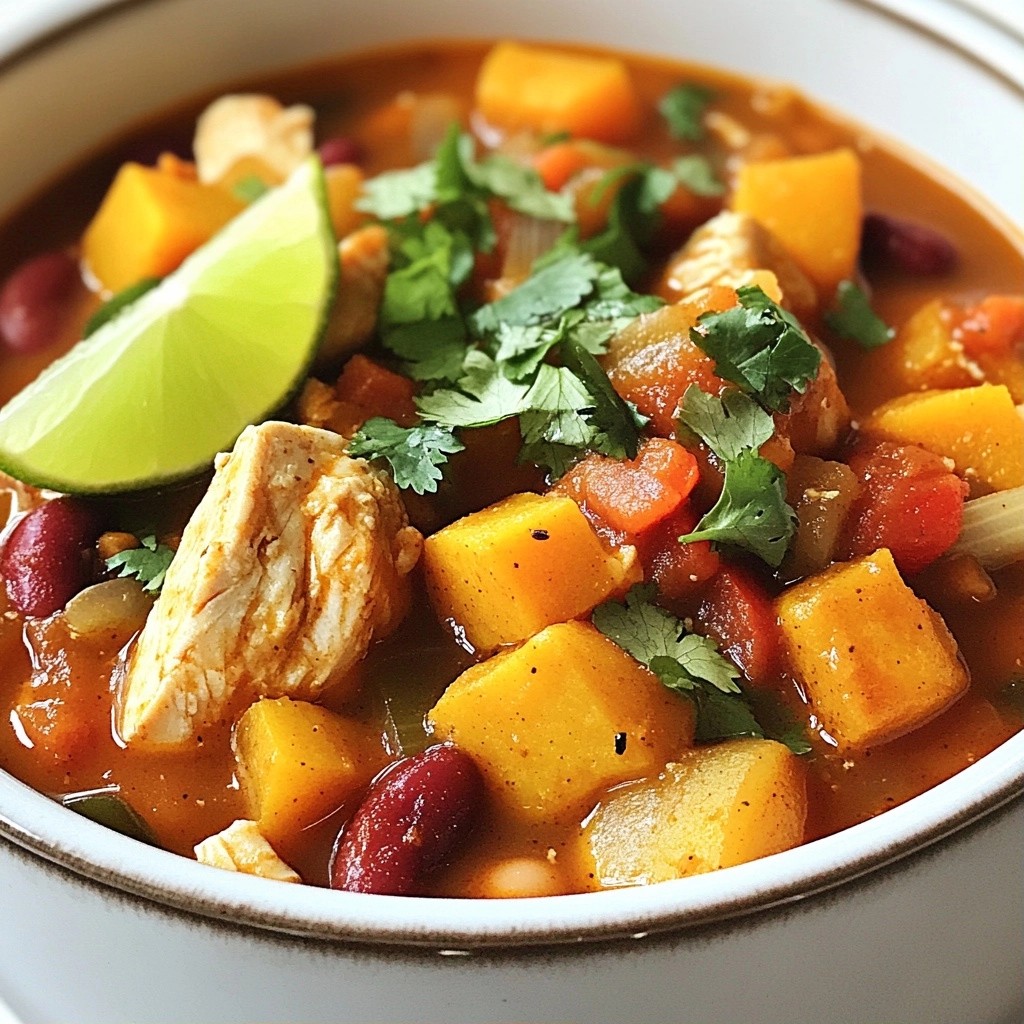 Spicy Chicken and Sweet Potato Chili Flavorful Delight